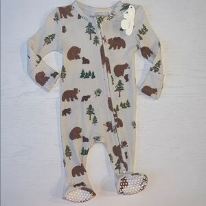Angel Dear Brown Bear Waffle Footie Newborn 0-3 months